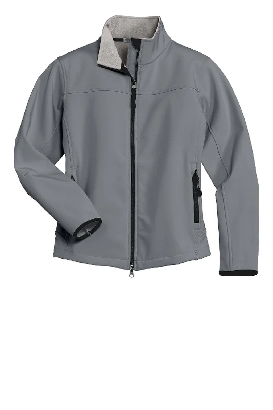 Port Authority Womens Glacier Wind & Water Resistant Full Zip Jacket - Smoke Grey/Chrome Grey