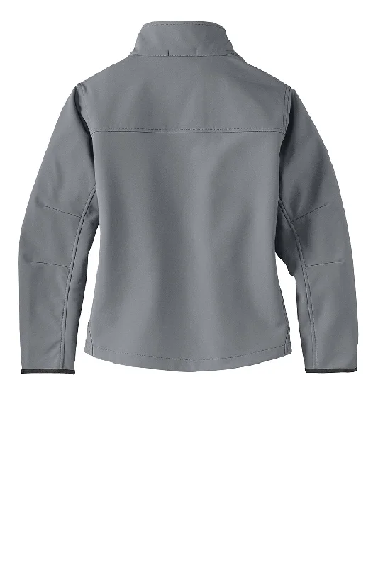 Port Authority Womens Glacier Wind & Water Resistant Full Zip Jacket - Smoke Grey/Chrome Grey