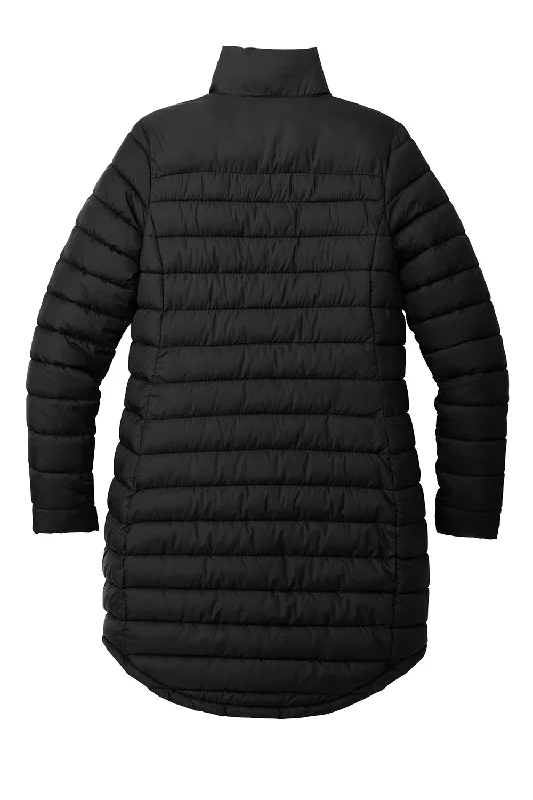 Port Authority Womens Horizon Water Resistant Full Zip Long Puffy Jacket - Deep Black