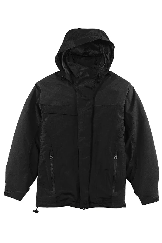 Port Authority Womens Nootka Waterproof Full Zip Hooded Jacket - Black