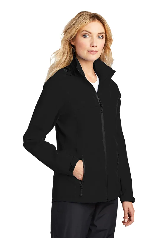 Port Authority Womens Torrent Waterproof Full Zip Hooded Jacket - Black