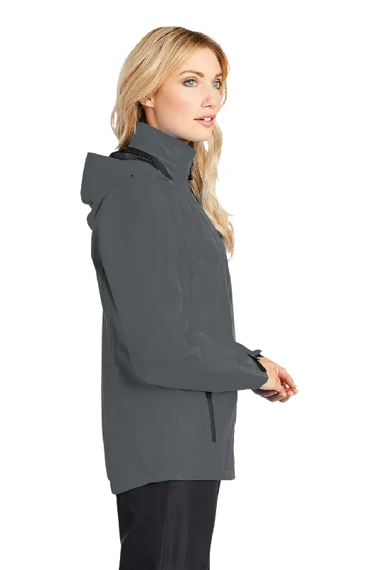 Port Authority Womens Torrent Waterproof Full Zip Hooded Jacket - Magnet Grey