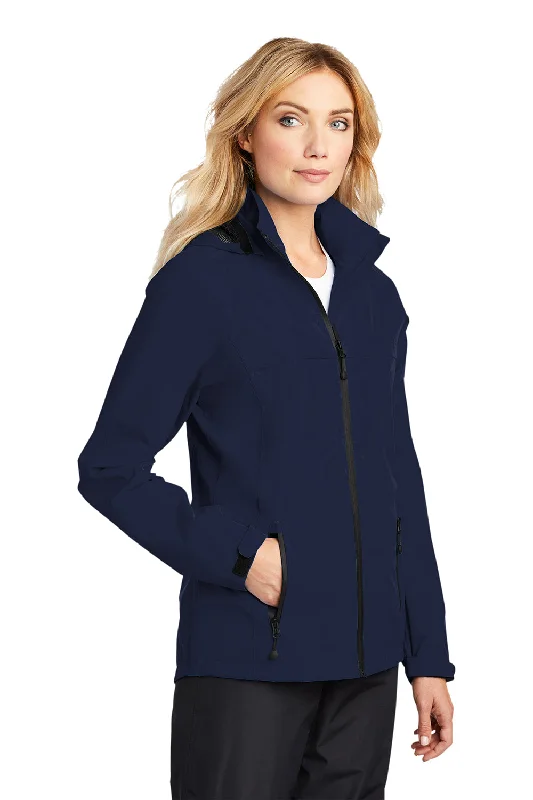 Port Authority Womens Torrent Waterproof Full Zip Hooded Jacket - True Navy Blue