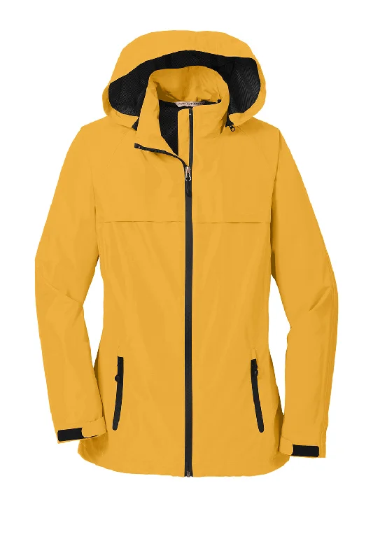 Port Authority Womens Torrent Waterproof Full Zip Hooded Jacket - Slicker Yellow