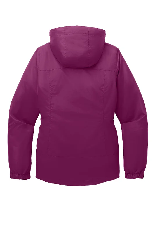 Port Authority Womens Vortex 3-in-1 Waterproof Full Zip Hooded Jacket - Very Berry Purple/Black