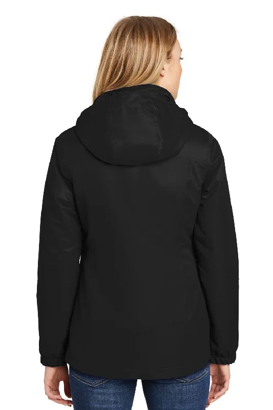 Port Authority Womens Vortex 3-in-1 Waterproof Full Zip Hooded Jacket - Black