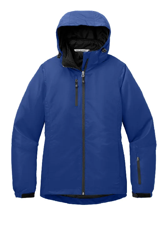 Port Authority Womens Vortex 3-in-1 Waterproof Full Zip Hooded Jacket - Night Sky Blue/Black