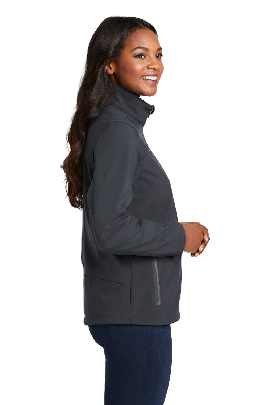 Port Authority Womens Welded Wind & Water Resistant Full Zip Jacket - Battleship Grey