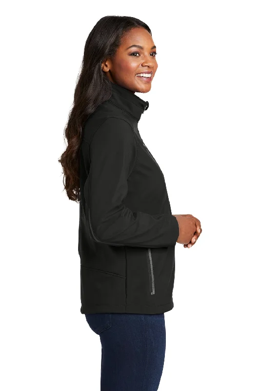 Port Authority Womens Welded Wind & Water Resistant Full Zip Jacket - Black