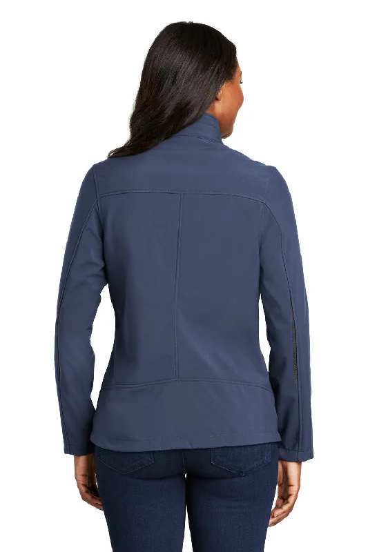 Port Authority Womens Welded Wind & Water Resistant Full Zip Jacket - Dress Navy Blue