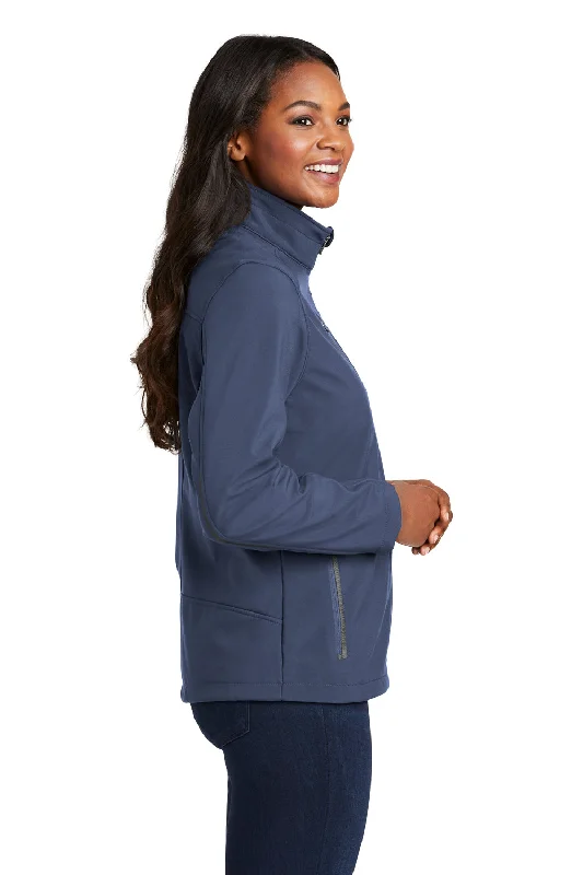 Port Authority Womens Welded Wind & Water Resistant Full Zip Jacket - Dress Navy Blue