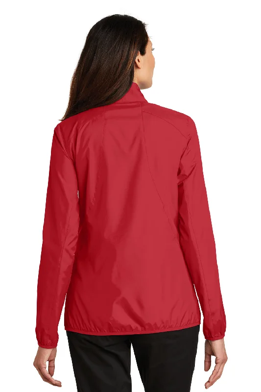 Port Authority Womens Zephyr Wind & Water Resistant Full Zip Jacket - Rich Red - Closeout