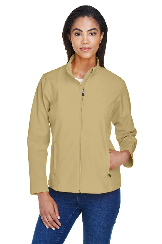 Team 365 Womens Leader Windproof & Waterproof Full Zip Jacket - Vegas Gold