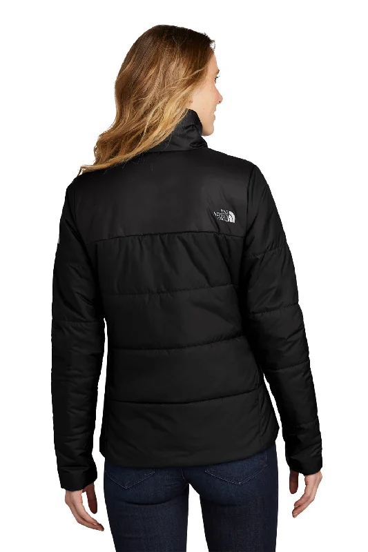 The North Face Womens Water Resistant Everyday Insulated Full Zip Jacket - Black - Closeout