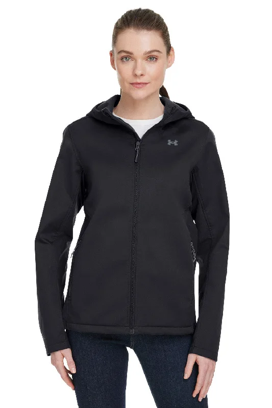 Under Armour Womens CGI Shield 2.0 Windproof & Waterproof Full Zip Hooded Jacket - Black