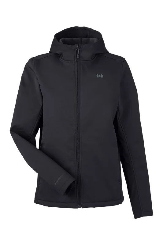 Under Armour Womens CGI Shield 2.0 Windproof & Waterproof Full Zip Hooded Jacket - Black