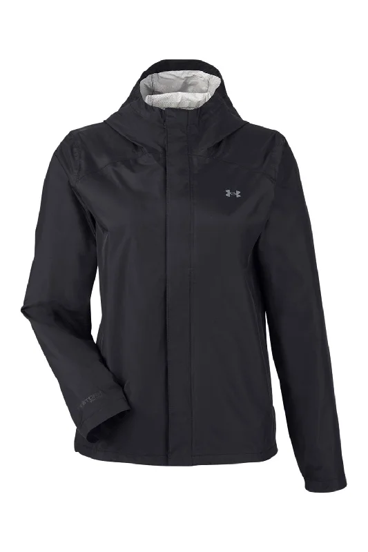 Under Armour Womens Cloudstrike 2.0 Waterproof Full Zip Hooded Jacket - Black