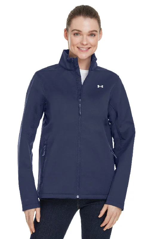 Under Armour Womens ColdGear Infrared Shield 2.0 Windproof & Waterproof Full Zip Jacket - Midnight Navy Blue