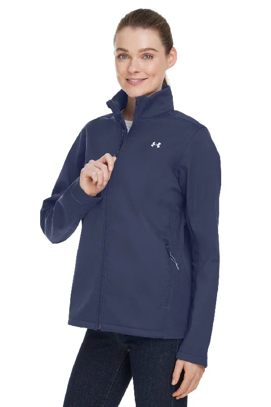 Under Armour Womens ColdGear Infrared Shield 2.0 Windproof & Waterproof Full Zip Jacket - Midnight Navy Blue