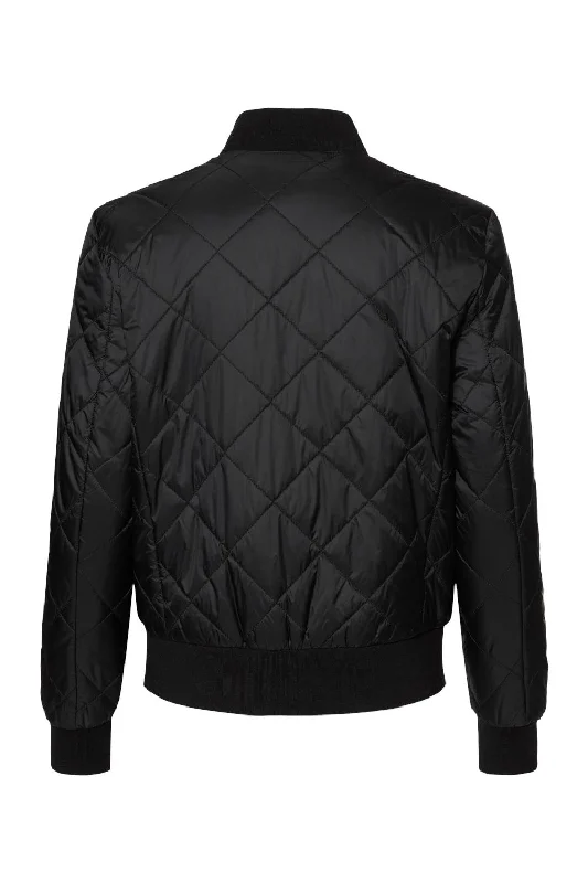 Weatherproof Womens HeatLast Quilted Packable Wind & Water Resistant Full Zip Bomber Jacket - Black - NEW