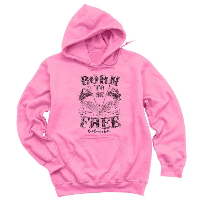 Born To Be Free Black Print Hoodies & Long Sleeves