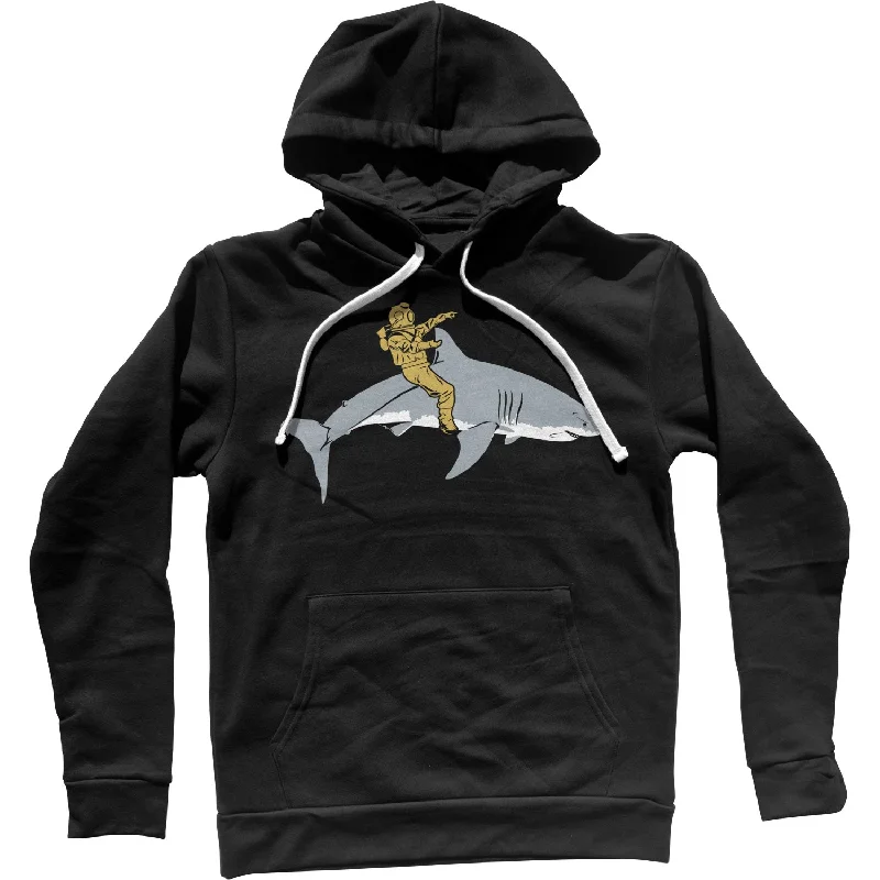 Diver Riding a Shark Unisex Hoodie