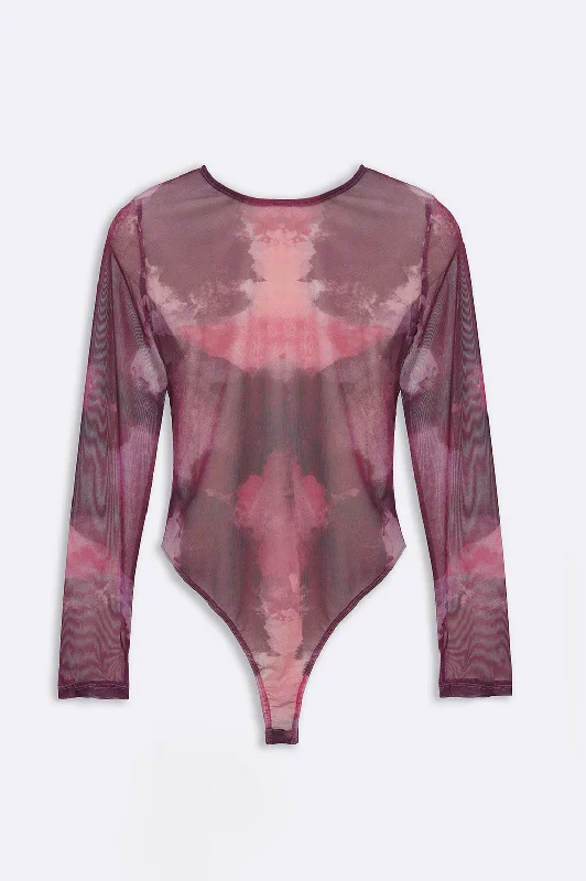 FULL-SLEEVE MESH BODYSUIT