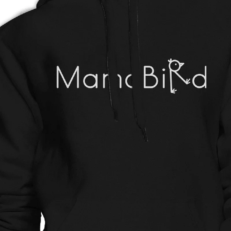 MamaBird Unisex Black Hoodie Lovely Design Cute Gifts For Wife