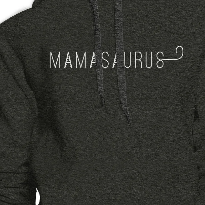 Mamasaurus Dark Gray Unisex Graphic Hoodie Birthday Gift For Moms