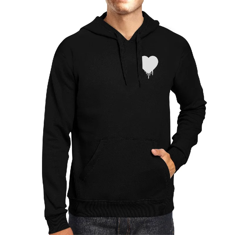 Melting Heart Unisex Hoodie Heart Design Cute Pocket Size Graphic