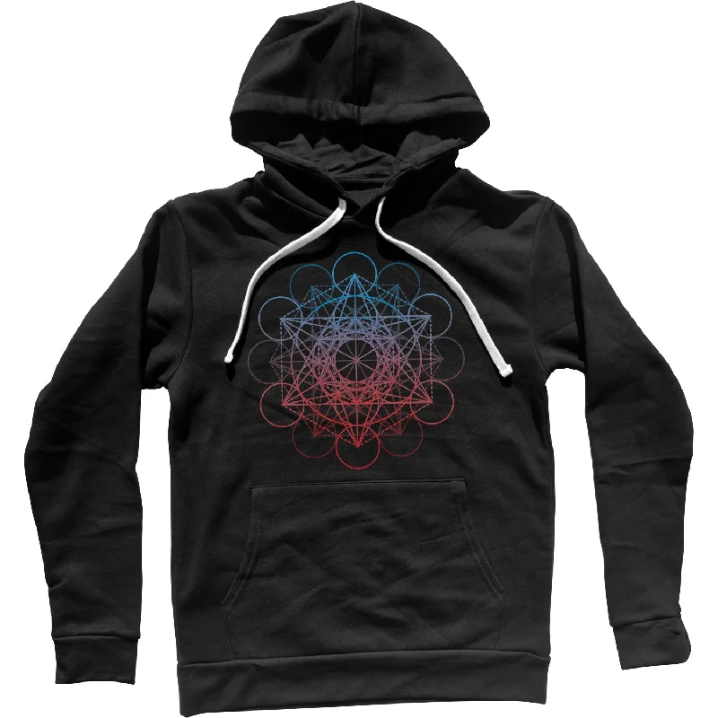 Metatrons Cube Rainbow Unisex Hoodie