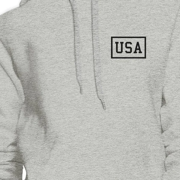 Mini USA Trendy Design Unisex Grey Sweatshirt Pullover Fleece