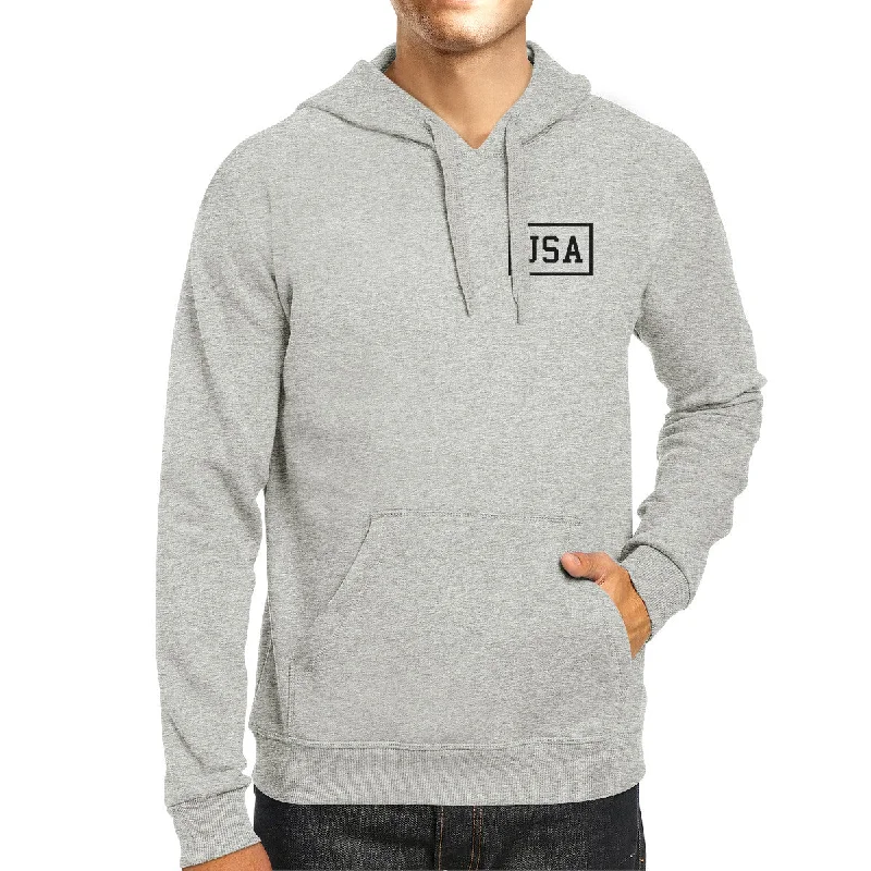 Mini USA Trendy Design Unisex Grey Sweatshirt Pullover Fleece