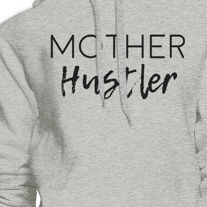 Mother Hustler Gray Unisex Graphic Hoodie Mothers Day Gift Ideas