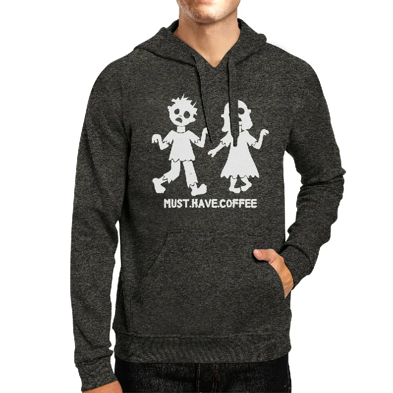 Must Have Coffee Zombies Dark Grey Hoodie