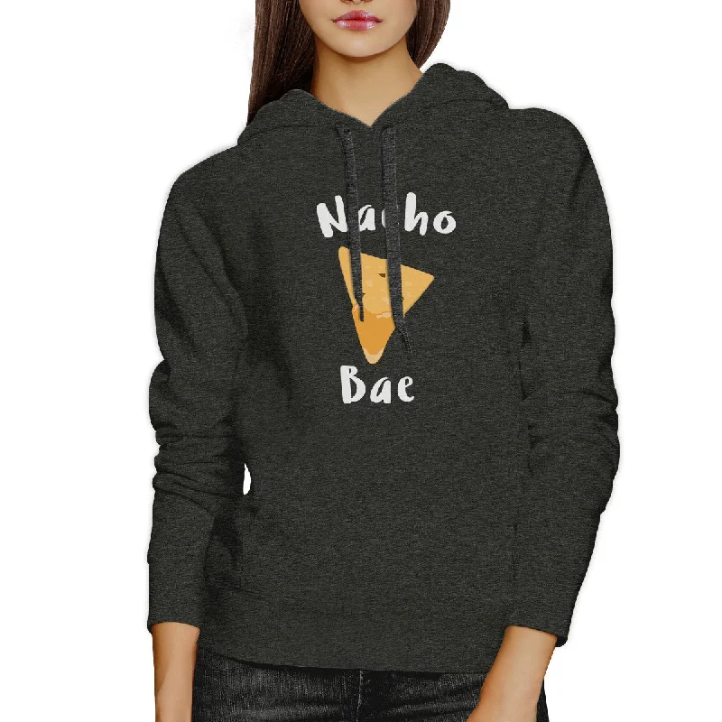 Nacho Bae Unisex Gray Hoodie Cute Graphic Funny Gift Food Lover