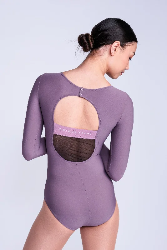 Empower Long-Sleeve Leotard in Mink