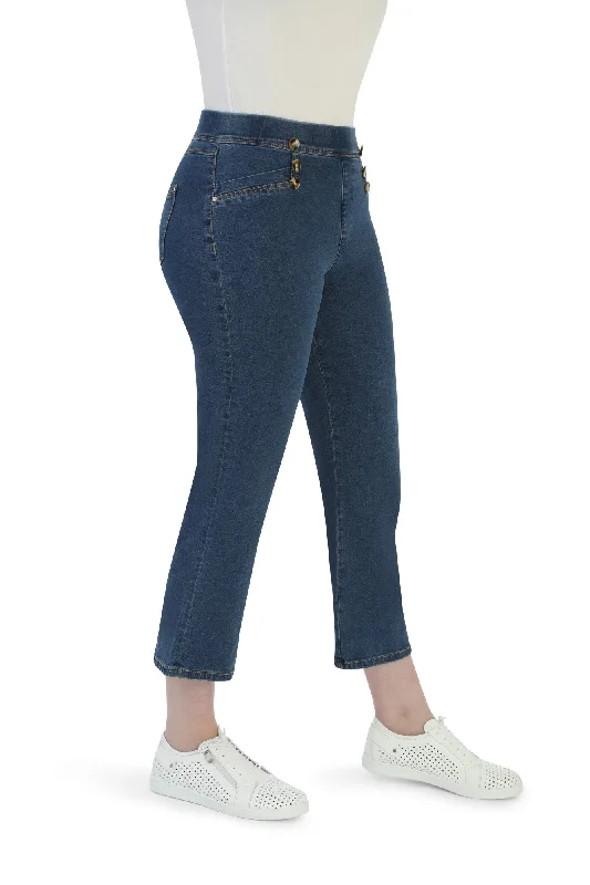 Wonder Denim Crop length Jeans | Mid Blue | 6611RR