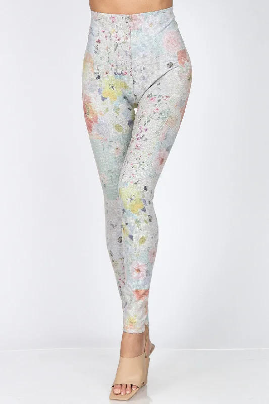 B4223XLDL Capri High Waist Legging with Print