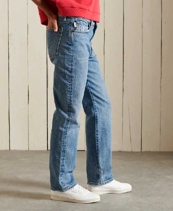 High Rise Straight Jeans | Ludlow Blue Stone