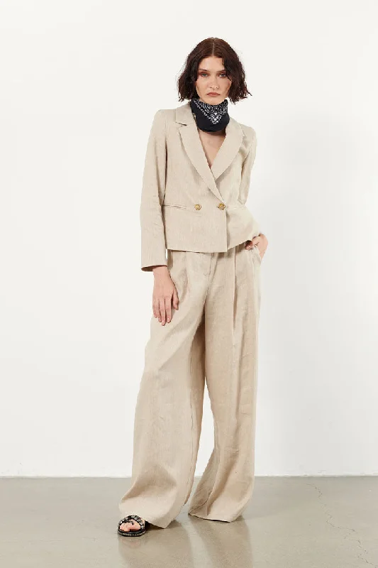 BYU Linen Wide Leg Pant