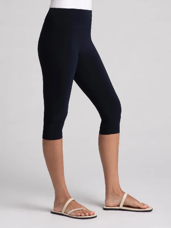 Nu Yoke Legging Capri, Navy