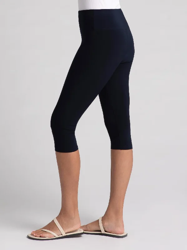 Nu Yoke Legging Capri, Navy