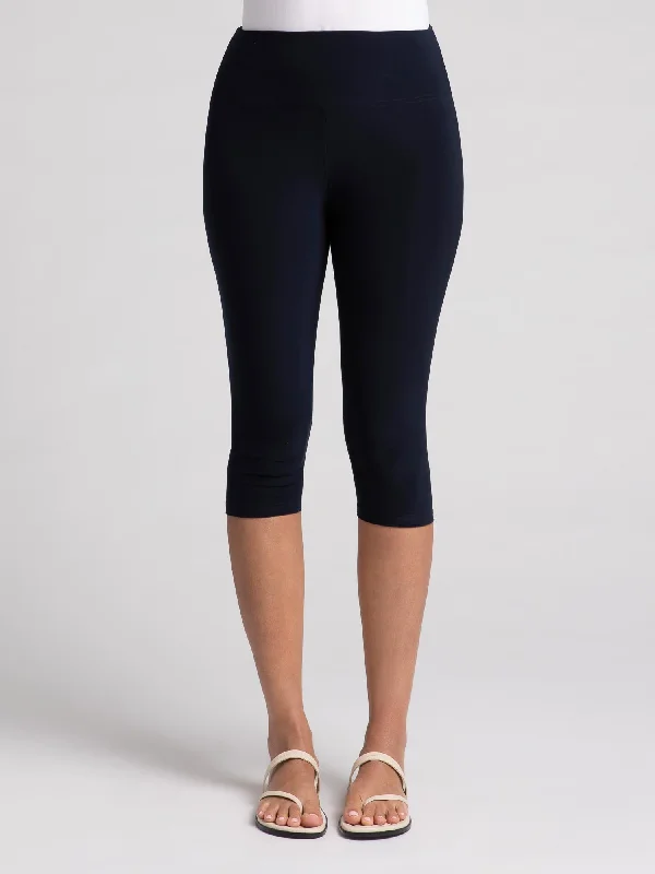 Nu Yoke Legging Capri, Navy