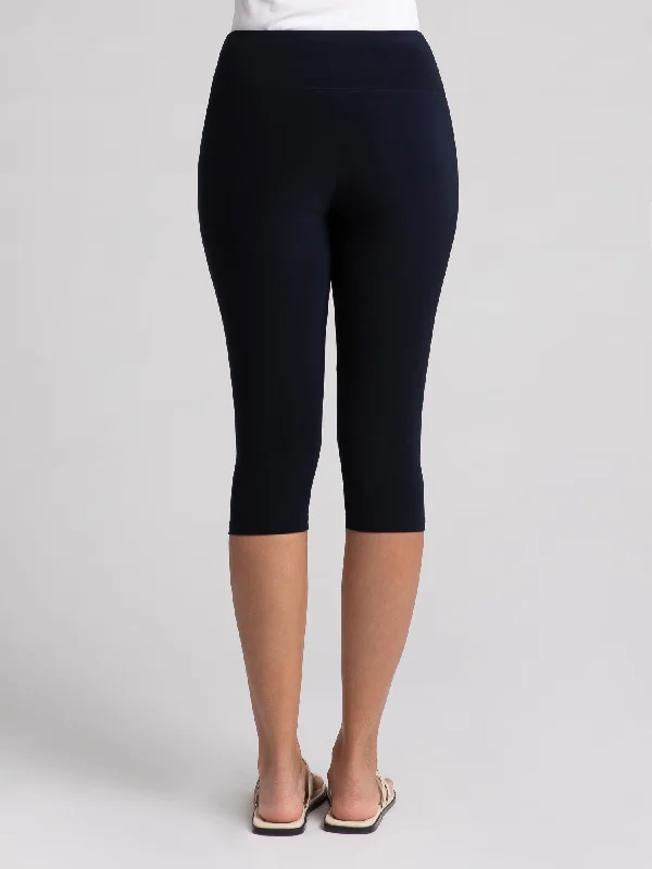 Nu Yoke Legging Capri, Navy