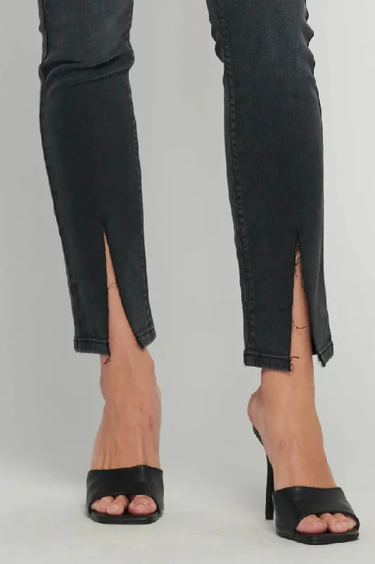 Taylor Front Slit High Rise Skinny