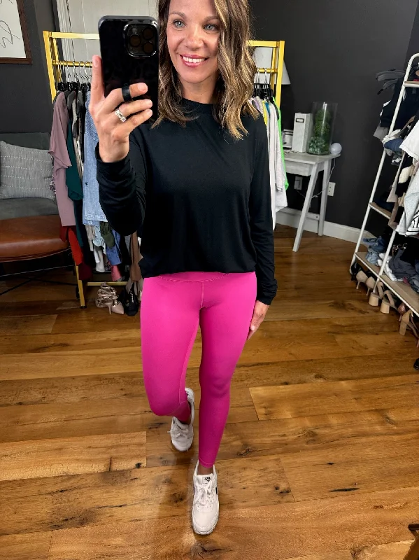 The Sierra High-Waisted Leggings - Hot Pink