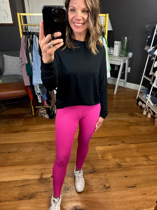 The Sierra High-Waisted Leggings - Hot Pink