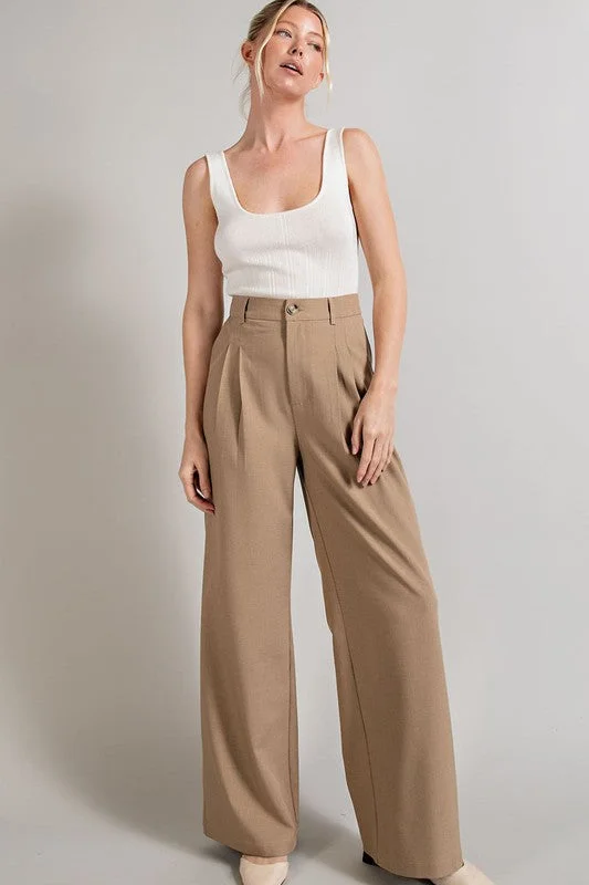 Wide Leg, Pleated Dress Pants - Coco