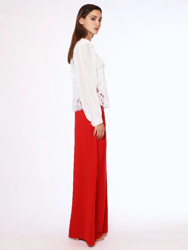 Wide Leg Solid Palazzo Flowy Pants